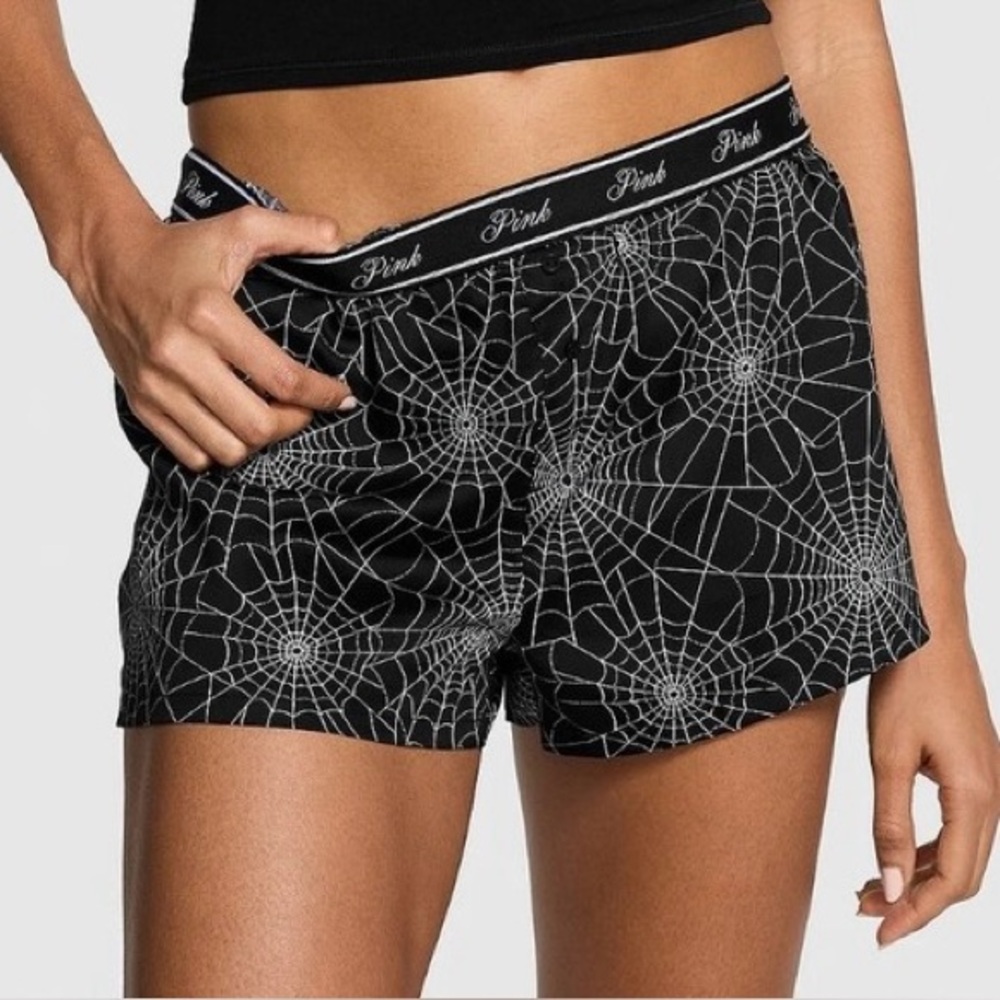 Pink Victorias Secret Spider Web Boxy Shorts